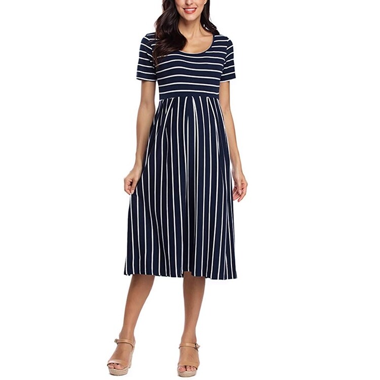 Shop Bbhoping Women S Summer Casual Striped Maternity Dress Short