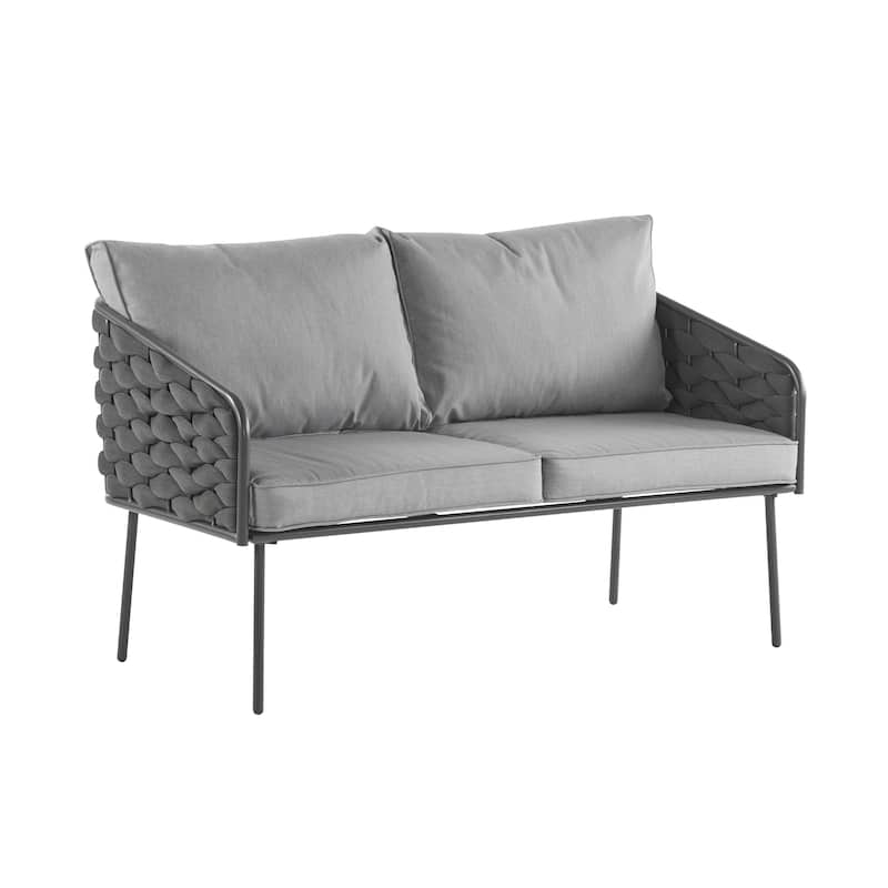 4-Pieces Outdoor Patio Furniture Set with Cushion