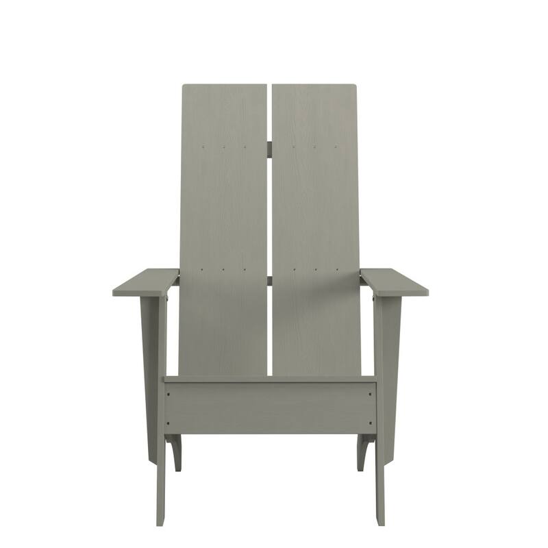 Modern Dual Slat Back Adirondack Style Patio Chair