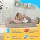preview thumbnail 3 of 7, Kids Play Couch, 12 Pieces Kids Couch for Playroom Bedroom, Convertible Foam Floor Cushions for Boys and Girls, Pink