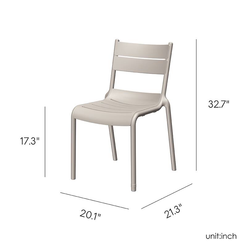 Naples Stackable Side Chair, 2 Pcs