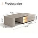 preview thumbnail 12 of 12, Modern Extendable Coffee Table with Storage Drawers, Motion Sensor LED Lights, Open Shelves and Soft-Close Storage