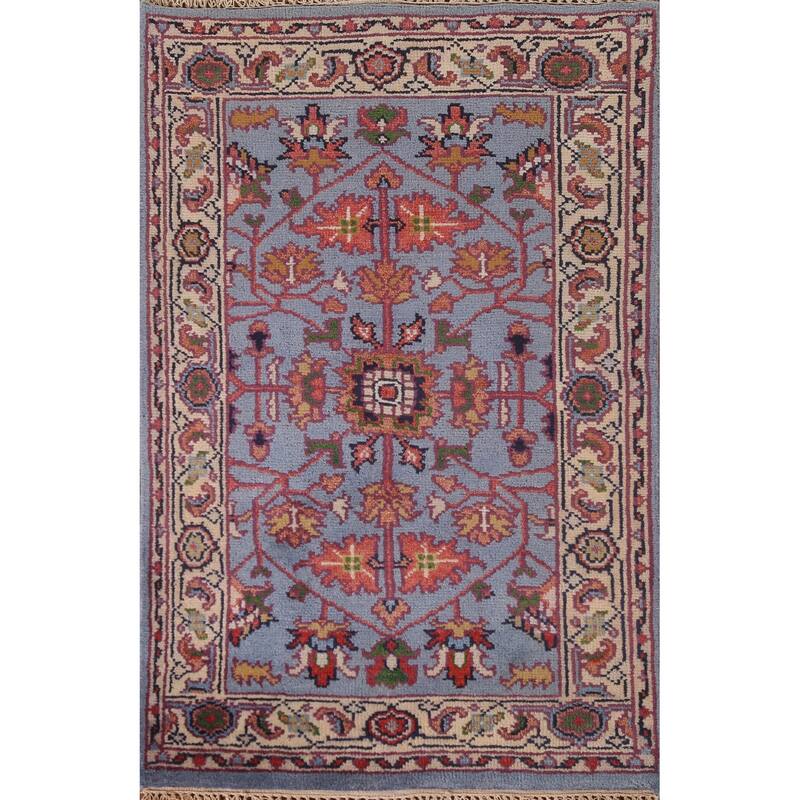 Heriz Serapi Oriental Accent Rug Handmade Wool Carpet - 3'0"x 4'11"