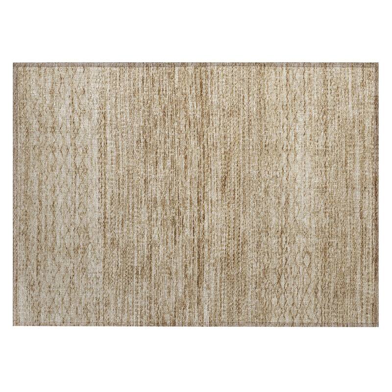 Machine Washable Indoor/Outdoor Modern Trellis Chantille Rug
