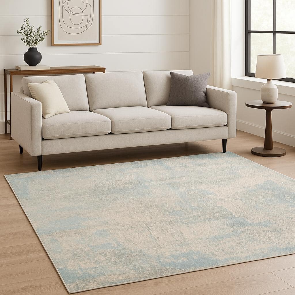 HomeRoots Abstract Contemporary Rectangle Area Rug - 120.00 in. x 96.00 in. x 0.25 in.
