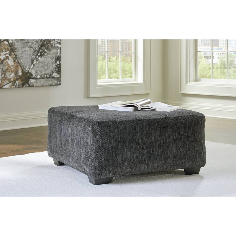 Signature Design by Ashley Biddeford Black/Gray Oversized Accent Ottoman