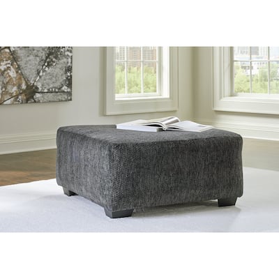 Signature Design by Ashley Biddeford Black/Gray Oversized Accent Ottoman