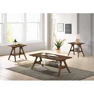 Arona Mid-Century Modern Wood 3 Piece Coffee Table Set - Bed Bath ...