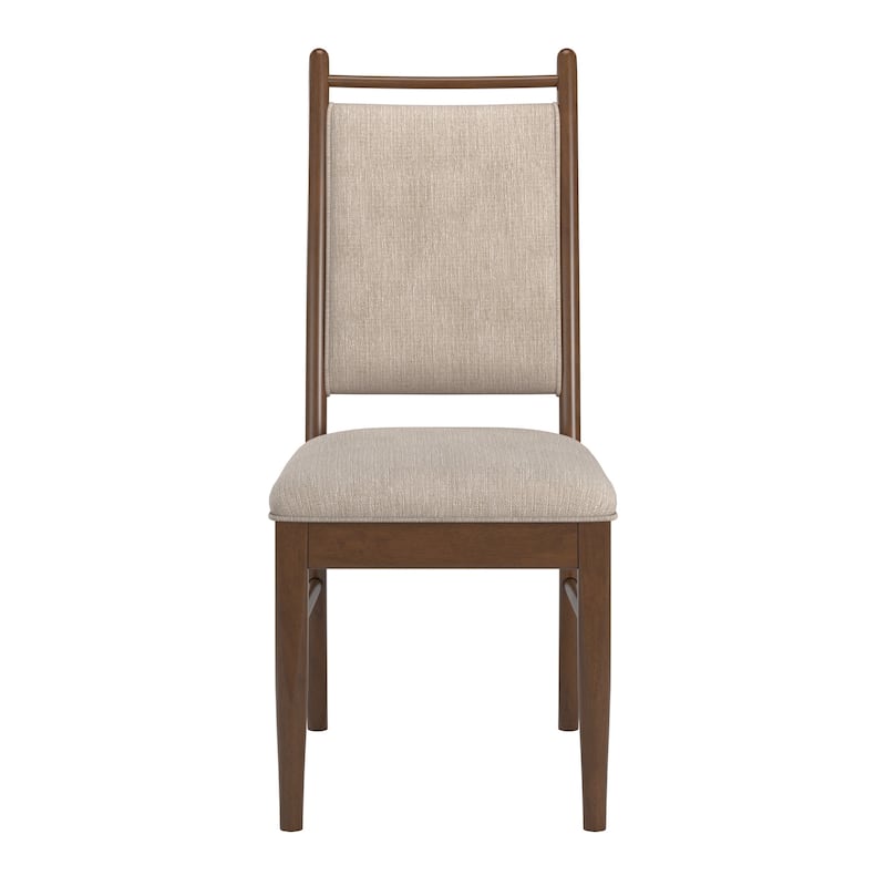 Harstad Wood Finish Beige Fabric Dining Chair (Set of 2) by iNSPIRE Q Modern