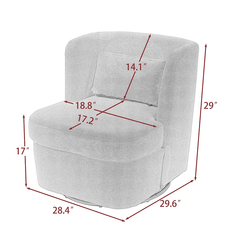 Boucle 360 degree Accent Swivel Barrel Chairs Set of 2