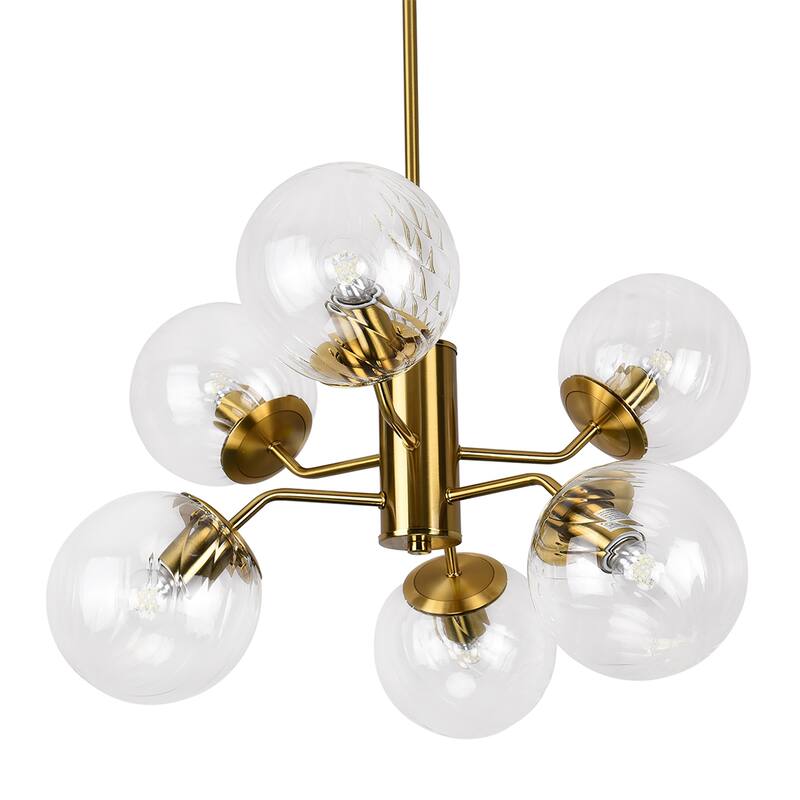 6-Lights Contemporary Brass Sputnik chandelier