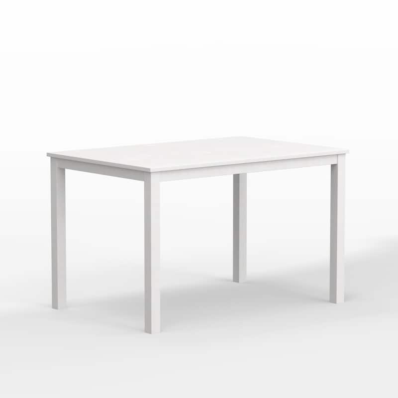 3-Piece Dining Set, 48" Rectangle Wood Table and Double X-Back Chairs