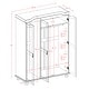 preview thumbnail 45 of 43, Palace Imports 100% Solid Wood Kyle 3-Door Wardrobe Armoire with Raised Panel or Mirrored Doors