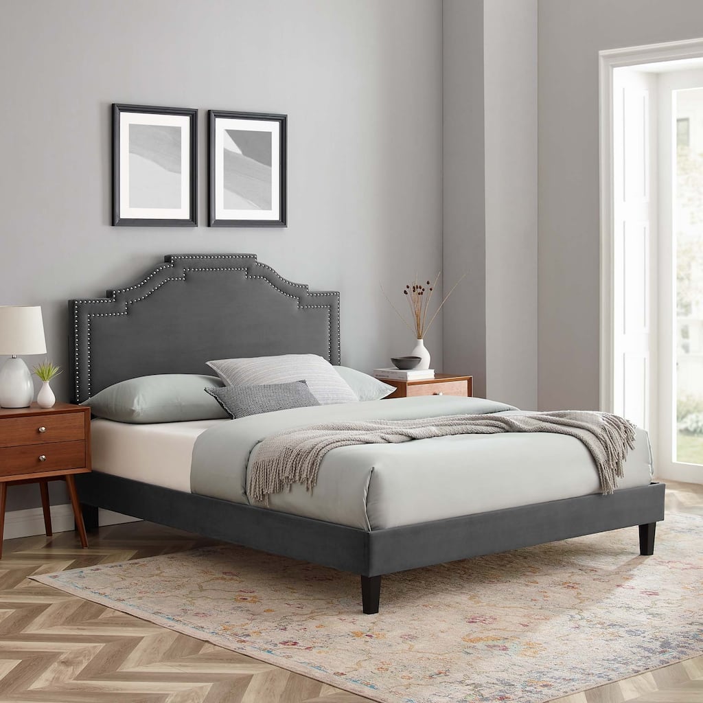 Adelaide Performance Velvet King Platform Bed