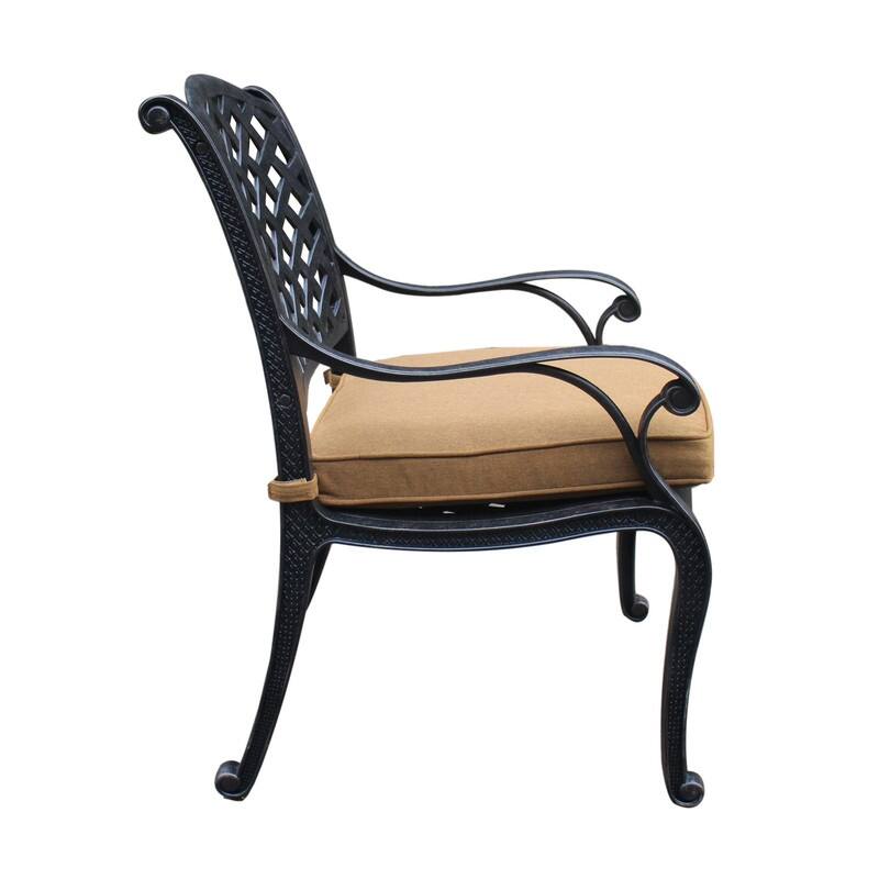 Ventura Cast Aluminum Dining Arm Chair with Cushion