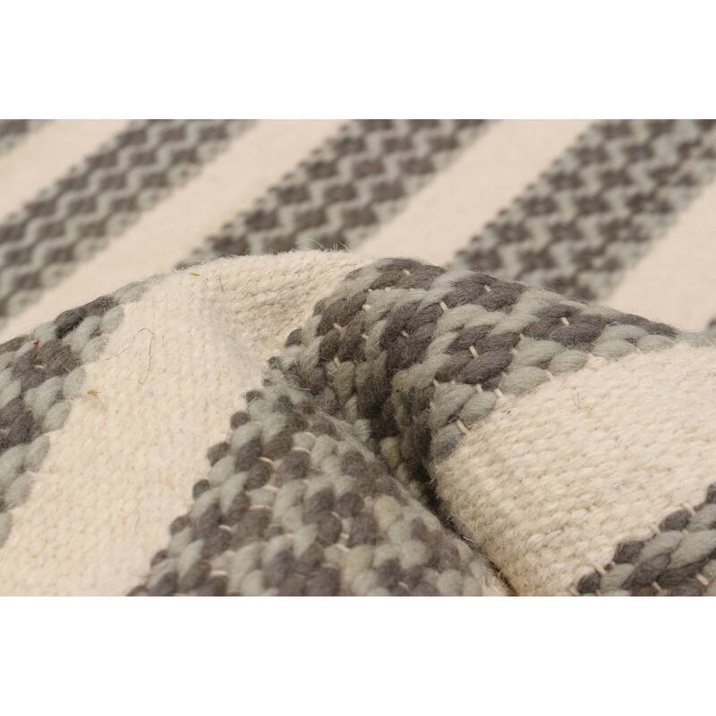 Nevada Grey Kilim 5'2" x 8'0" - 5'2 x 8'0