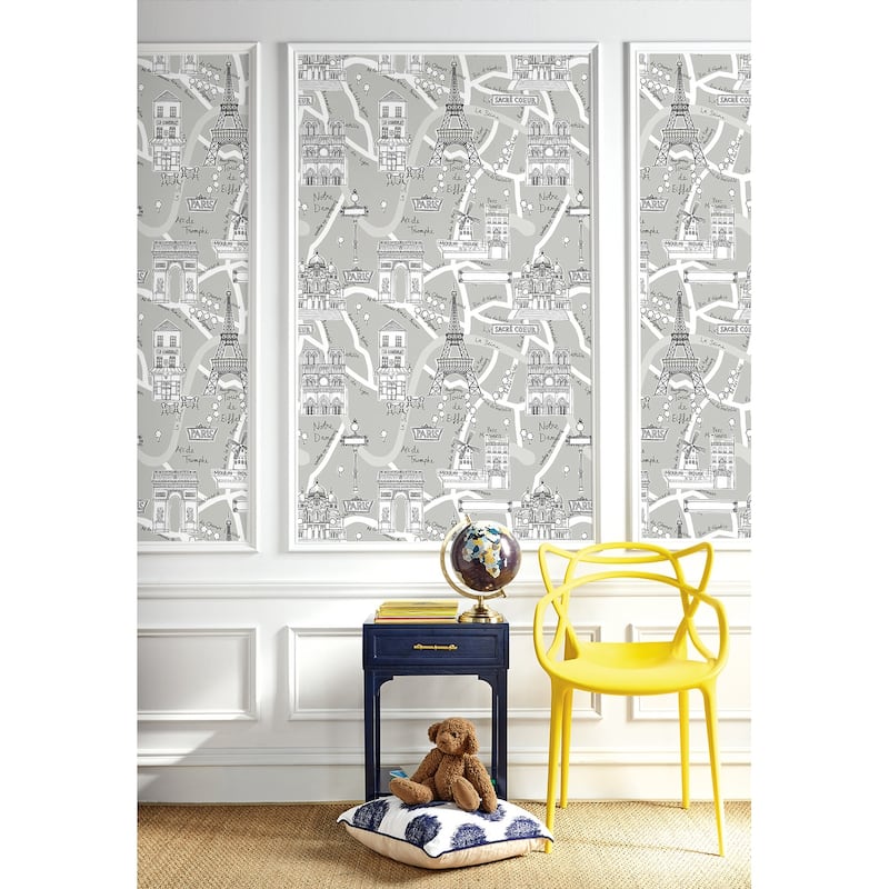 NextWall Paris Scene Peel and Stick Wallpaper