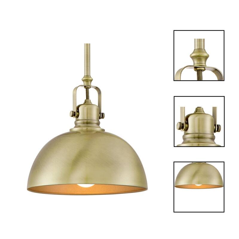 9” Hangable lights antique brass pendant light metal kitchen pendant - 9"