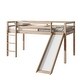 preview thumbnail 32 of 54, Wood Twin Loft Bed Kids Bed with Slide and Underbed Space