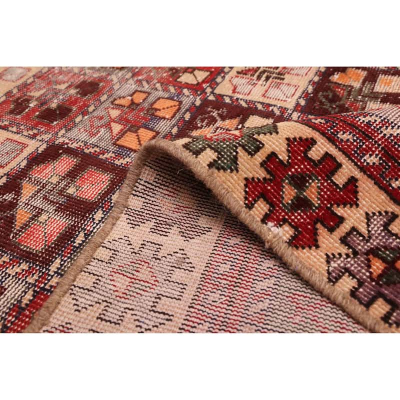 ECARPETGALLERY Hand-knotted Antalya Vintage Red Wool Rug - 4'6 x 9'2