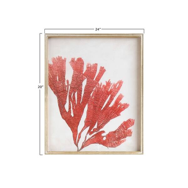 Shop Coral Image Wall Decor With Wood Frame Set Of 6 Designs