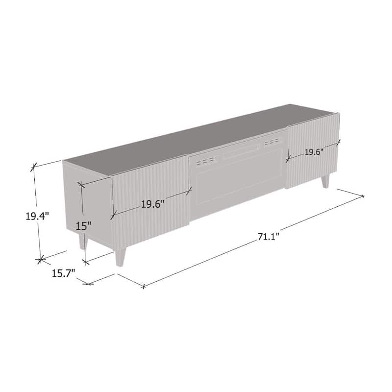 Pafos BL-EF 71" Electric Fireplace TV Stand