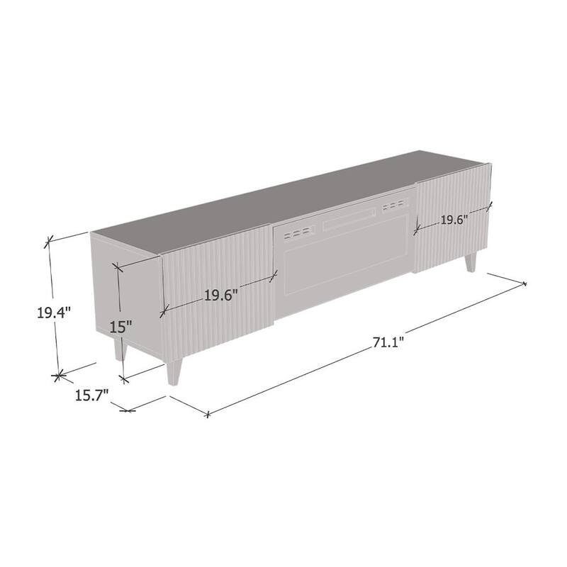 Pafos WH-EF 71" Electric Fireplace TV Stand