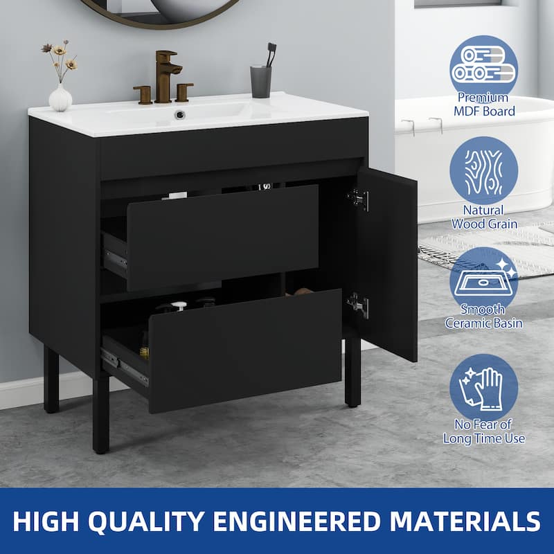 Moasis Bathroom Vanity with Sink Combo Bathroom Cabinet