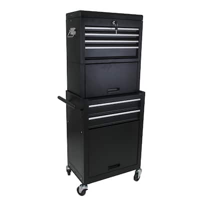 Rolling Tool Chest With 4 Wheels 6 Drawers Bottom Cabinet Large Capacity Tool Storage Cabinet
