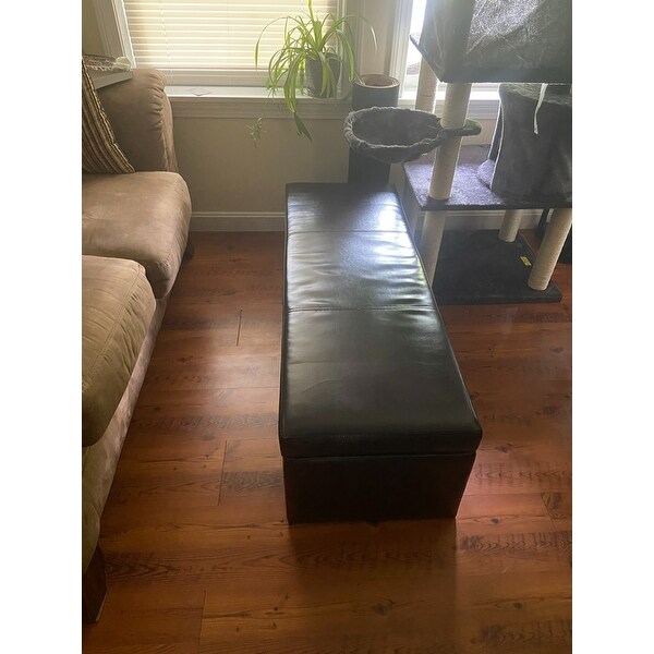 47 inch Decent Home Shallow Brown Ottoman Bench 