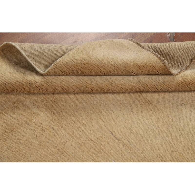 Muted Gabbeh Modern Rug Hand-Knotted Wool Carpet - 4'10"x 6'6"