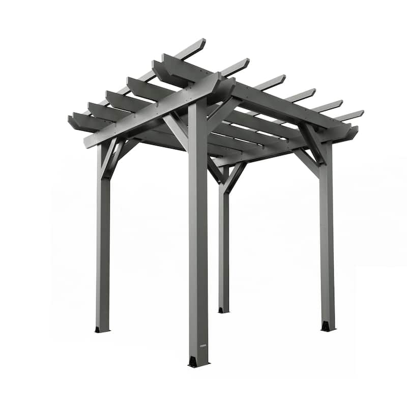 Highwood Bodhi 8 x 8 Recycled Plastic Pergola - Coastal Teak
