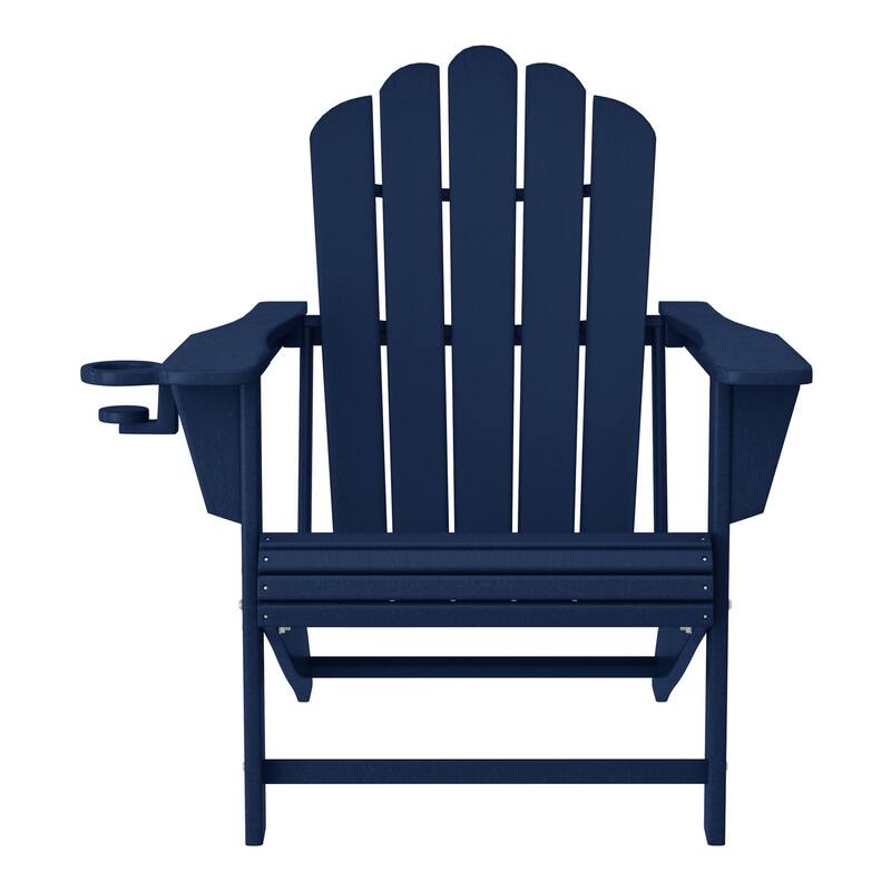 Aderson Outdoor Poly Adirondack Chair with Ottoman 4-Piece Set