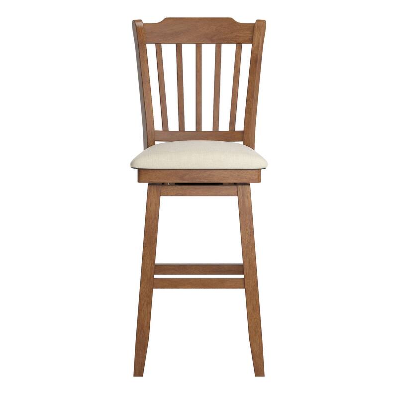Eleanor Slat Back Wood Swivel Stool by iNSPIRE Q Classic