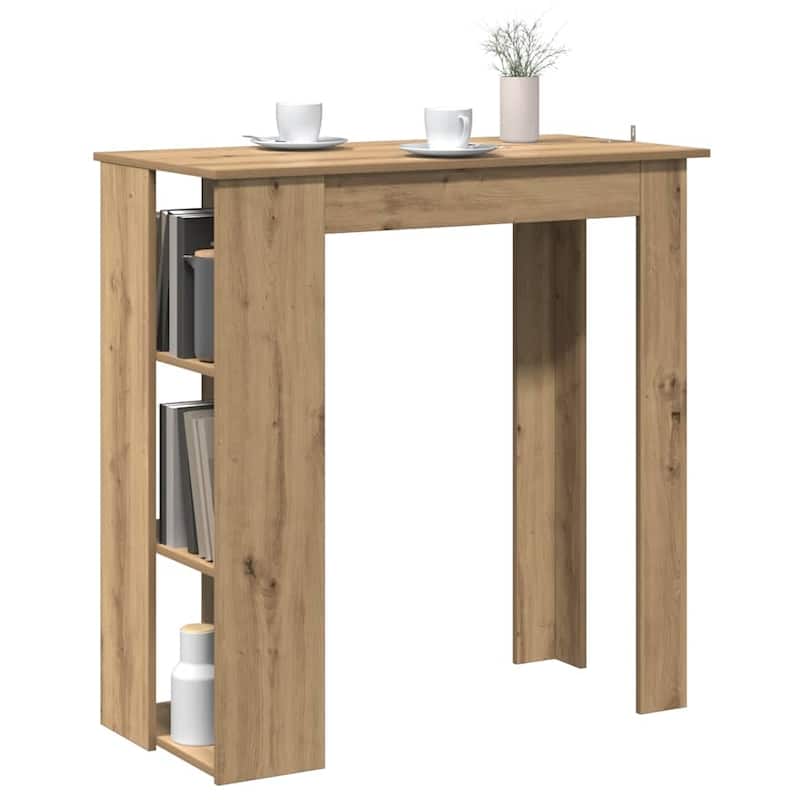 vidaXL Bar Table Artisan Oak Engineered Wood Medium Bar Table - 40.2 x 19.7 x 40.7 in