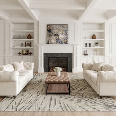 Nourison Rustic Textures Abstract Floral Area Rug