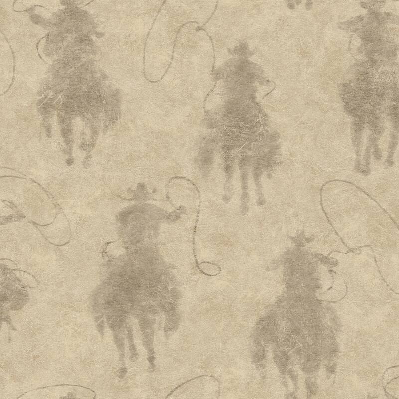 Stockman Silhouette Khaki Wallpaper