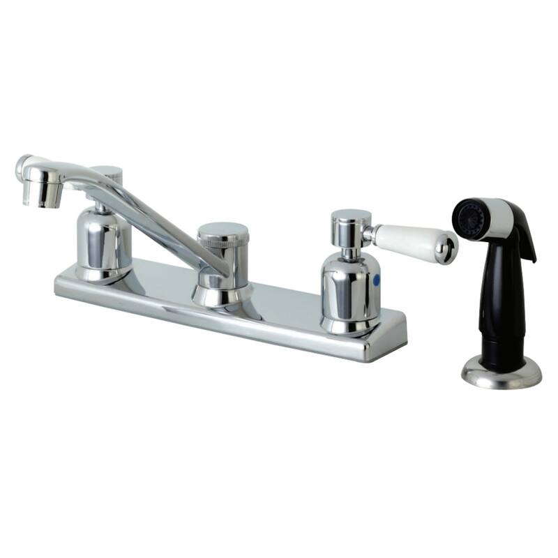 Kingston Brass Paris 1.8 GPM Standard Kitchen Faucet - Includes Side - Polished Chrome