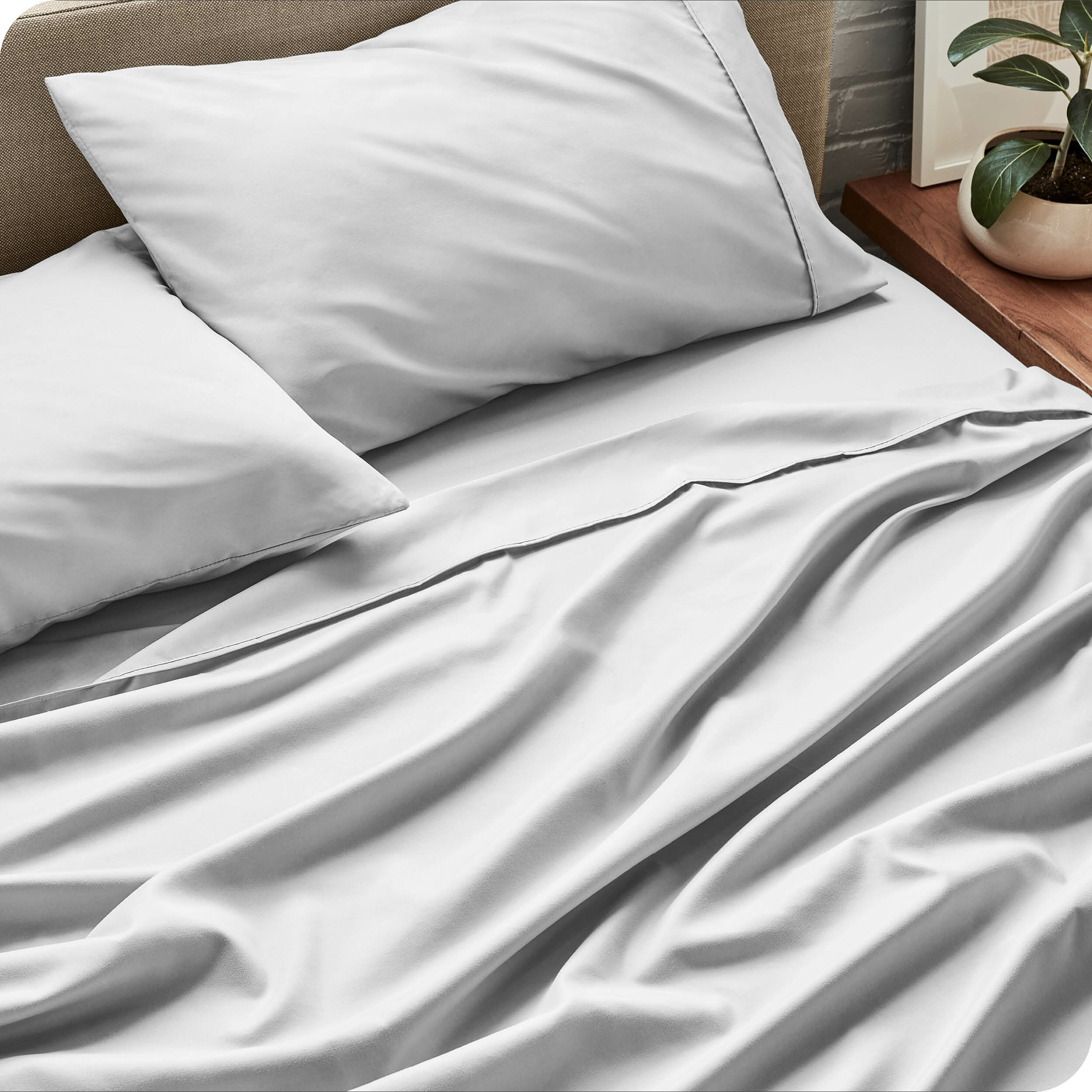 Bare Home Double Brushed Deep Pocket Sheet Set-image