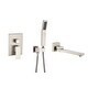 preview thumbnail 7 of 32, Modern Wall Mounted Bathtub Faucet with Hand Shower 180° Swivel Tub Filler Faucet Single Handle Contemporary Tub Faucet