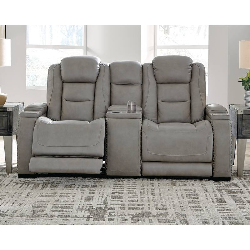 Signature Design by Ashley The Man-Den Gray 2-Piece Upholstery Package - 85"W x 40"D x 43"H