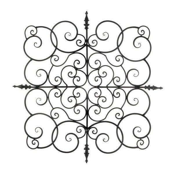 Ancient Square Fleur-De-Lis Wall Plaque