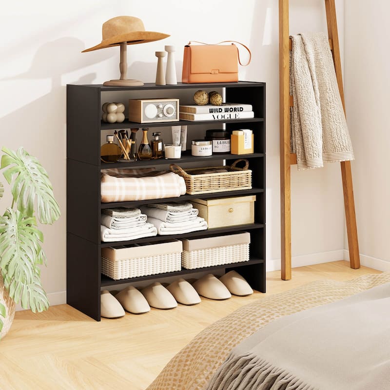 Costway 3 PCS Stackable Shoe Rack 31-Inch Horizontal Organizer 2-tier - See Details