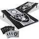 preview thumbnail 1 of 5, Las Vegas Raiders NFL Compact 2x3 Tailgate Cornhole Board Set Include Carrying Case