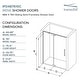 preview thumbnail 3 of 10, Irene 48 in. W x 76 in. H Pivot Semi-Frameless Shower Door with Clear Glass - 48-in W x 76-in H
