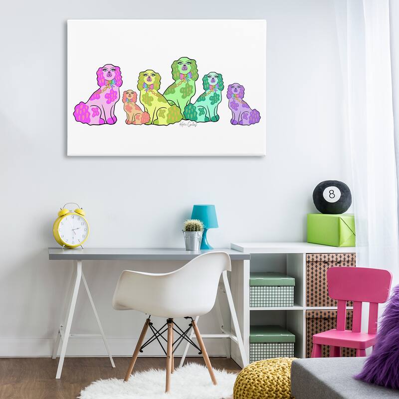 Stupell Colorful Posh Pooches Canvas Wall Art Design By Katie Conley