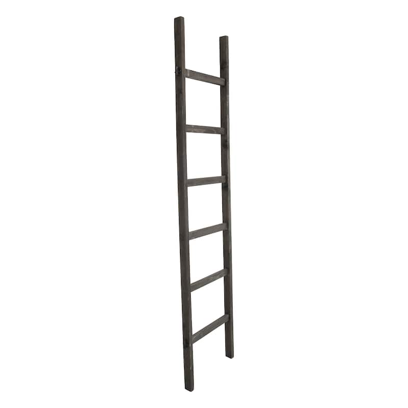 Decorative Fir Wood Ladder with 6 Rungs