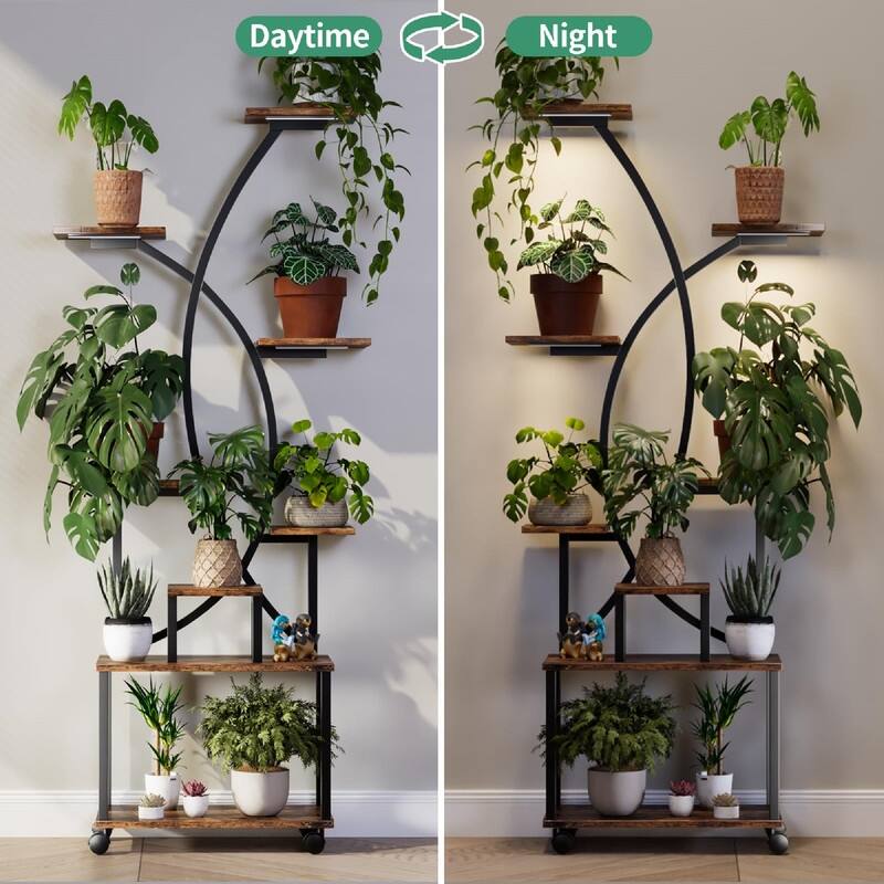 Plant Stand Indoor with Grow Light