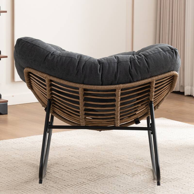 Chenille Soft Upholstered Modern Rocking Chair