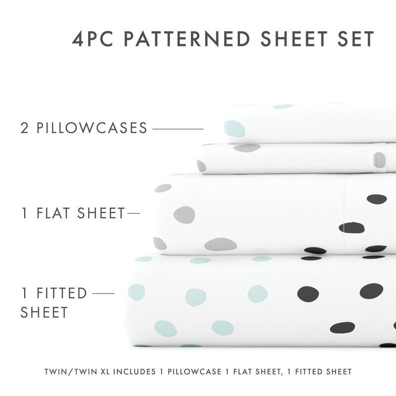 Becky Cameron Trio Pattern 4 Piece Deep Pocket Bed Sheets Set
